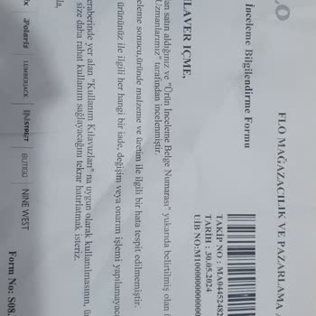 FLO Ayakkabı Bariz Üretim Hatasını FLO 2 Kez Hatasız Diye Geri Gönderdi