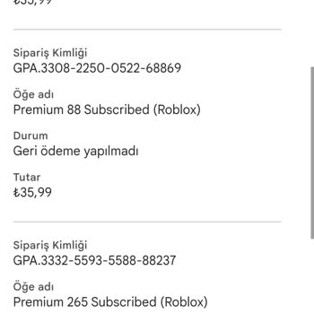 Google Play Paramı İade Etmiyor