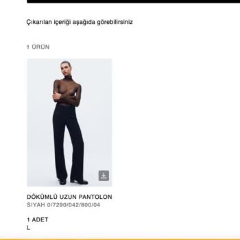 Zara Siparişimi İptal Etti, Ücret İadesi Talebi