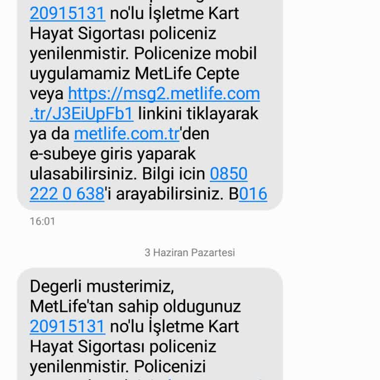 Met Life Poliçe