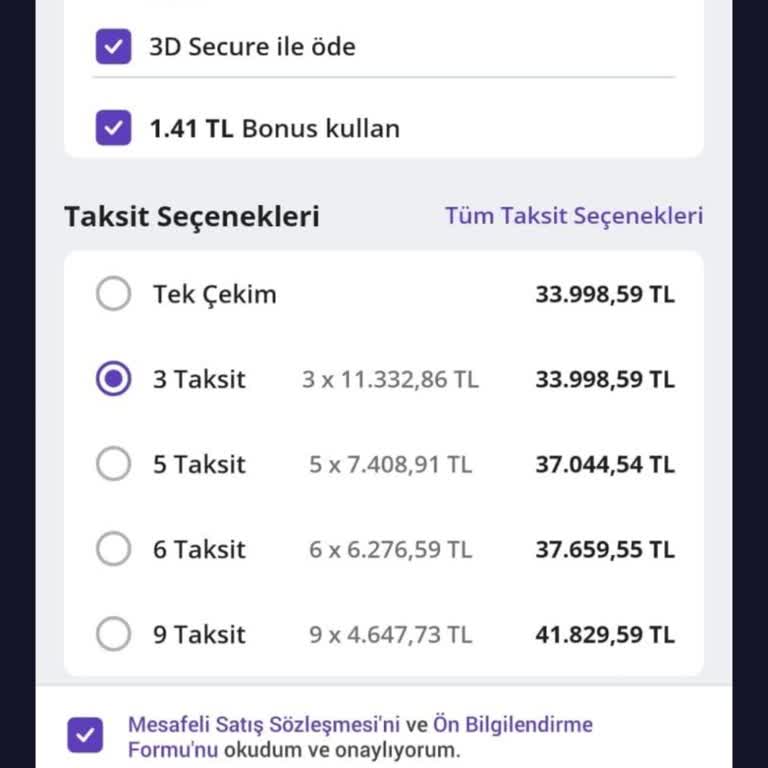 N11 Taksit Seçenekleri Sorunu