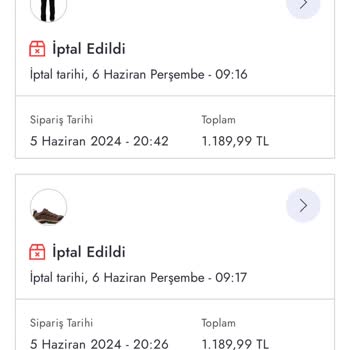 Siparişlerim Boyner Tarafından Tek Taraflı İptal Edildi.