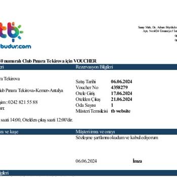 Tatilbudur.com Ekstra Ücret Talep
