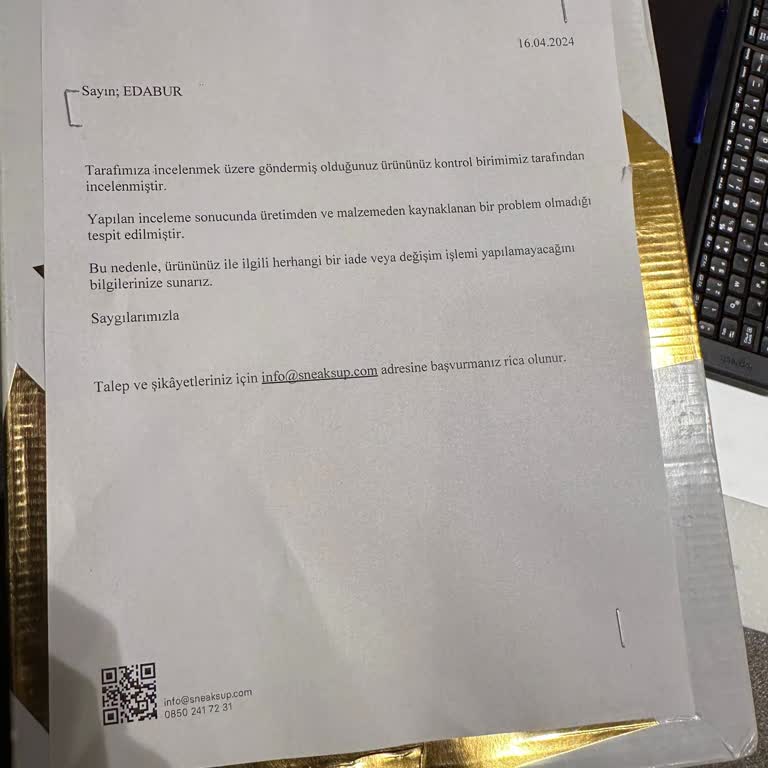 Sneaks Up Ürün İadesinin Yapılmasını İstiyorum