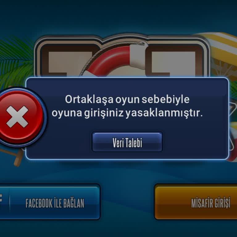 101 Okey Plus Ortaklaşa Oyun Sebebiyle Giriş Engeli