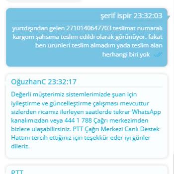 PTT Kargomu Bana Teslim Ettiğini Söylüyor Ama Ben Teslim Almadım