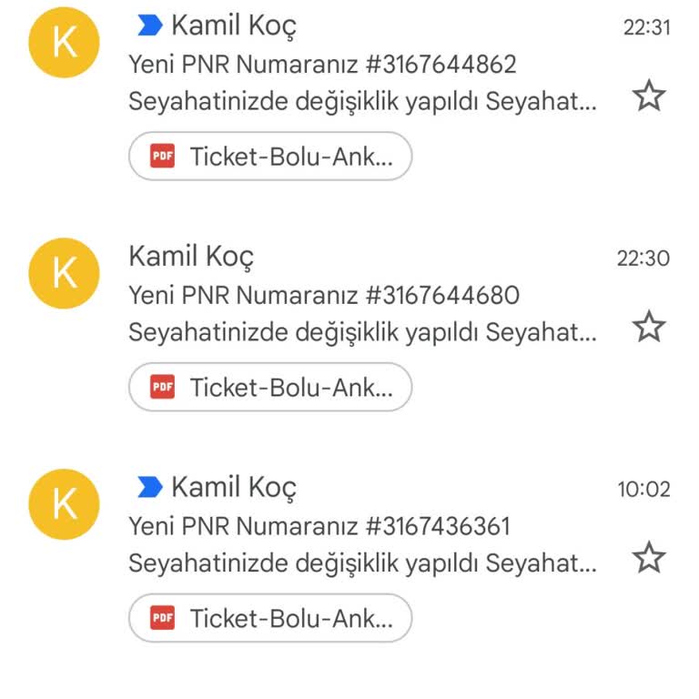 Kamil Koç Firmasının Kafasına Göre Bilet Değişikliği