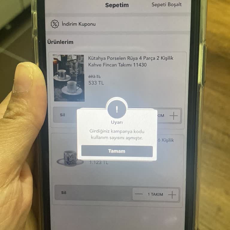 Daha Daha Üzerinden Aldığım Kütahya Porselen Kodumu Kullanamıyorum