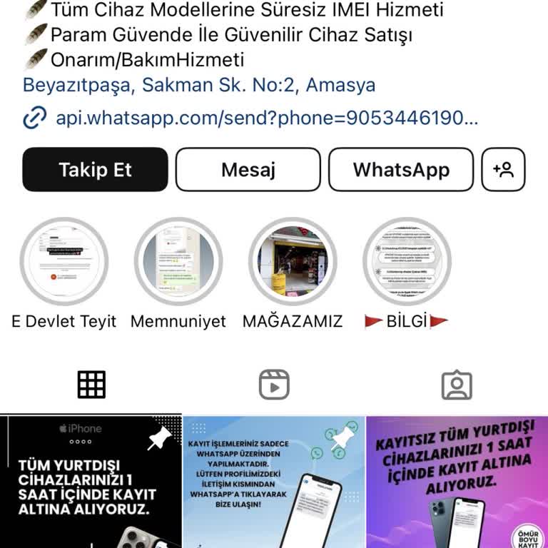 Aytaciletisimhiz (Amasya) IMEI Kaydı Adı Altında Yanılttı!