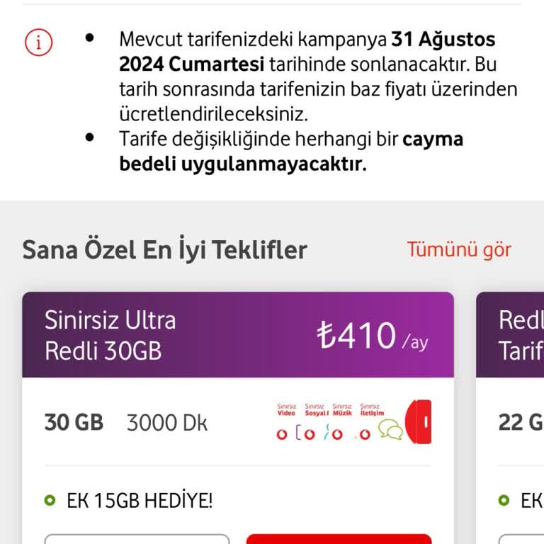 Vodafone Bana Söz Verdi