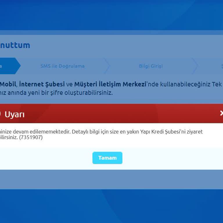 Yapı Kredi Çözülemeyen Online Bankacılık Giriş Problemi