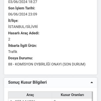 SBM Komisyon Kararında Kazazede Araçların Tutanağın Tersi Yazılması