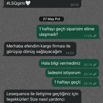 Lesequence Sipariş İadesinin Sağlanmaması