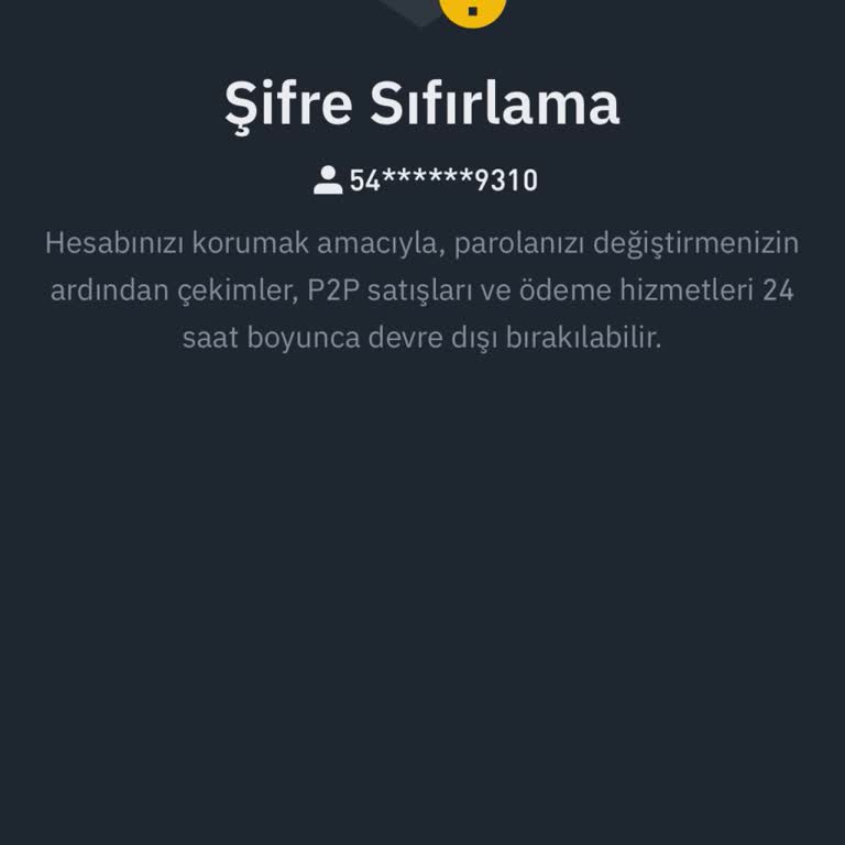 Binance Kayıtlı Kimlik, Eski Numara, Unutulmuş Şifre.