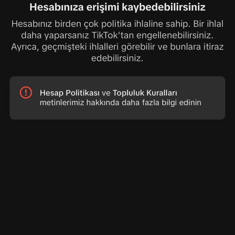 TikTok Askıya Alınan Hesap