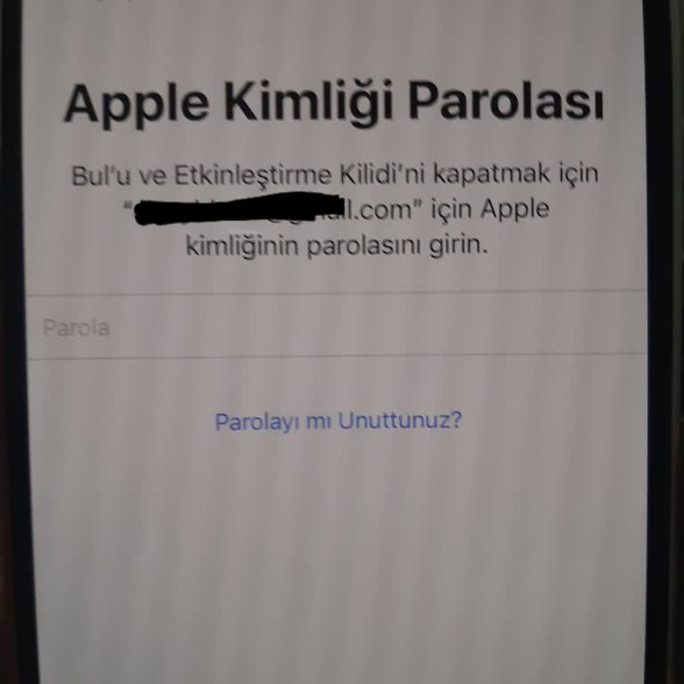 Apple Sıfırlanmamış Gönderilen Telefonu Kullanamıyorum
