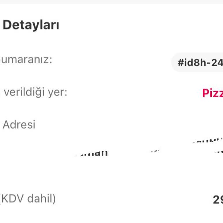 PizzaLazza Yemek Gelmedi