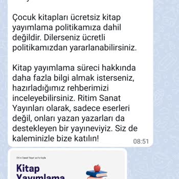 Ritim Sanat Yayınları Yayınevi Geri Dönüş Yapmıyor