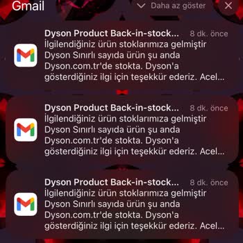 Dyson Stokları Önden Başkalarına Haber Veriyor