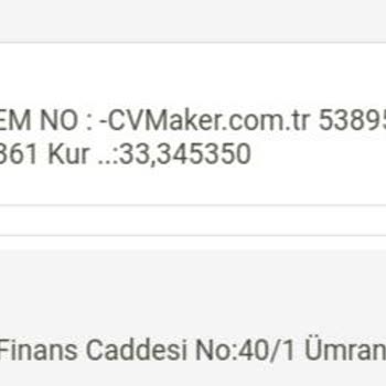 CV Maker Habersiz Para Çekme