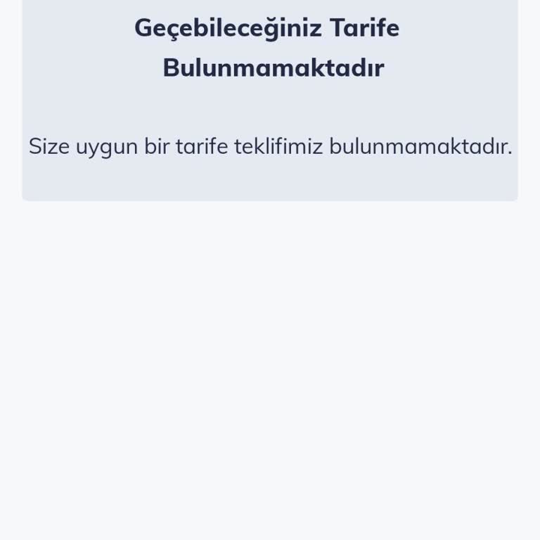 Türk Telekom'a Geçtim Ama Tarifemi Değiştiremiyorum
