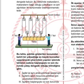 Milli Eğitim Bakanlığı (MEB) LGS Fen Bilimleri 13. Soru Cevabı Hatalı