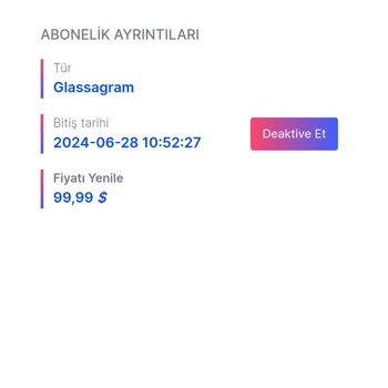 Glassagram Ben İsteğim Onayım Dışında Kesilmiş Olan Paramın İadesini İstiyorum