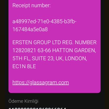 Glassagram Ben İsteğim Onayım Dışında Kesilmiş Olan Paramın İadesini İstiyorum