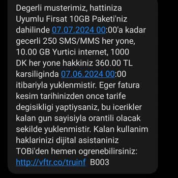 Fatura Artışı Hakkında Şikayet Vodafone