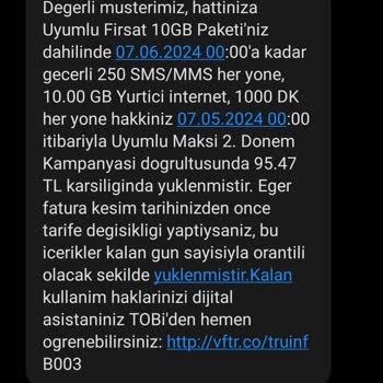 Fatura Artışı Hakkında Şikayet Vodafone