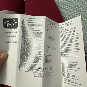 Rayban Gözlük Aldım Orijinalliği