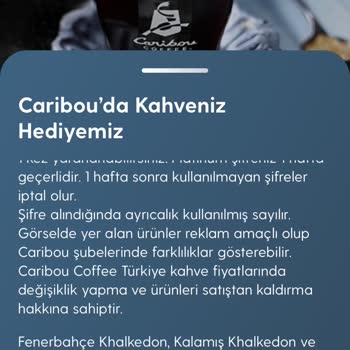 Turkcell Platinum Black De, Caribou’da Kahve Hediyemi Kullanamıyorum
