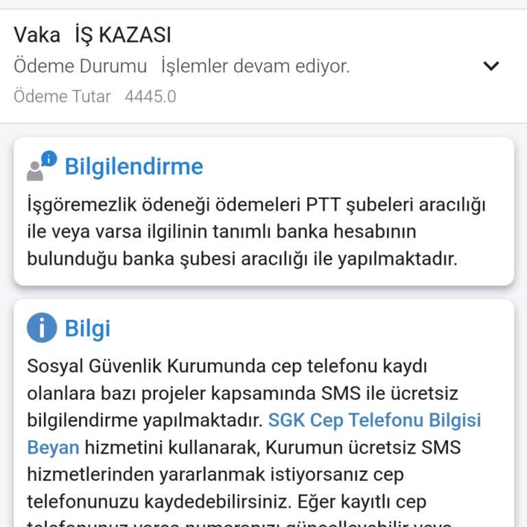 SGK İşlem Devam Ediyor