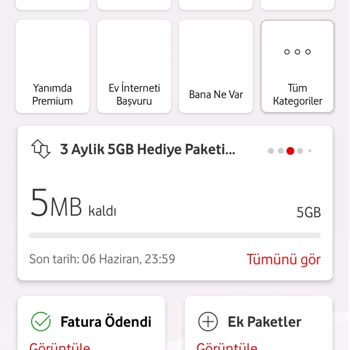 Vodafone Hediye Pakette İnternet Varken Kendi Paketimden Yiyor