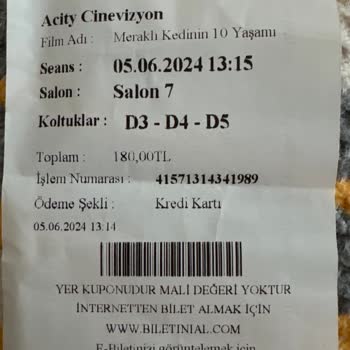 Acity Alışveriş Merkezi Acity Sinemaları Çocuktan Ücret Alıyor