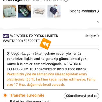 We World Express Temu Alışveriş Sitesi Alışveriş Yapma Sorunu