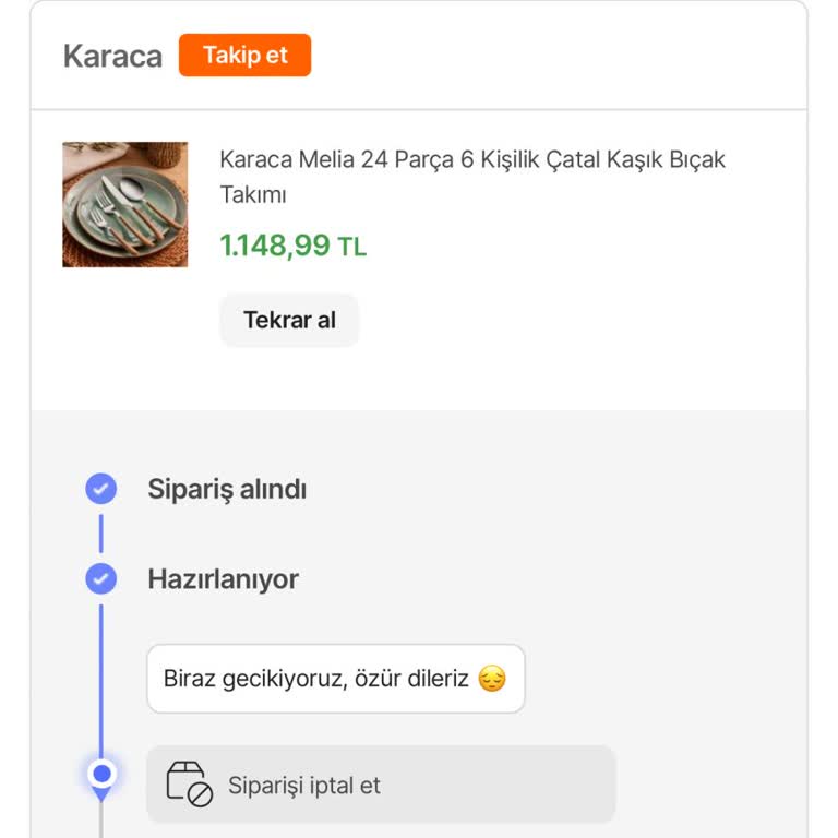 Hepsiburada Ve Karaca Sorumsuzluğu