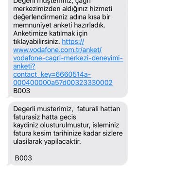 Vodafone Tarife Sebebi İle Mağduriyet Ediyor