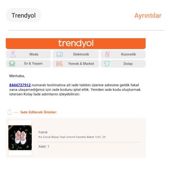 Aras Kargo Kargo Evden İade Almadığı Halde Geldik Bulamadık Diye Mail Atmış