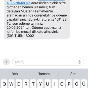 Digiturk Haksız Yere 1611.33 TL Lik Faturayı Yansıtıyor