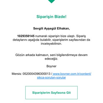 Boyner Beni Mağdur Etti