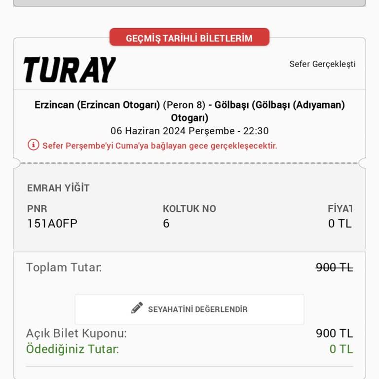 Turay Turizm Bagajımı Muavin Başka Birisine Vermiş.