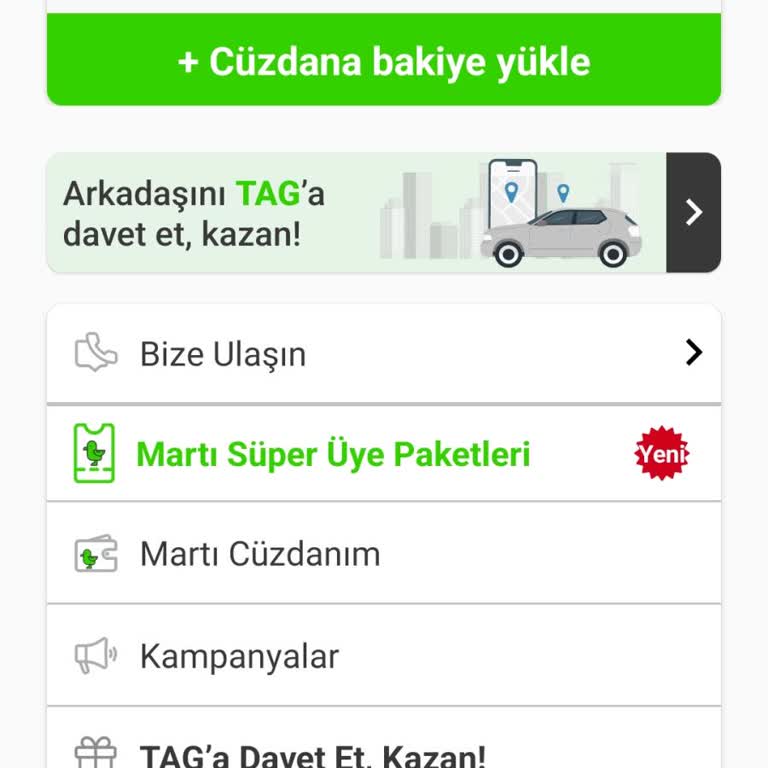 Martı Bakiye Geri Alamama