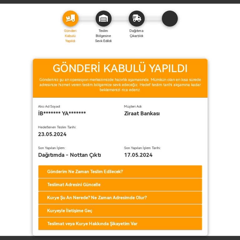 AGT Kurye (aynigunteslim.com) Kart Teslimatı Sorunu: Müşteri Mağduriyeti Ve İlgisizlik