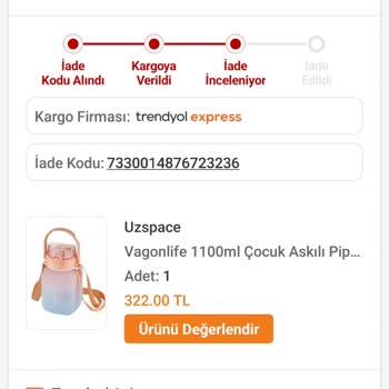 Trendyol Uzpace Matara Kusurlu!