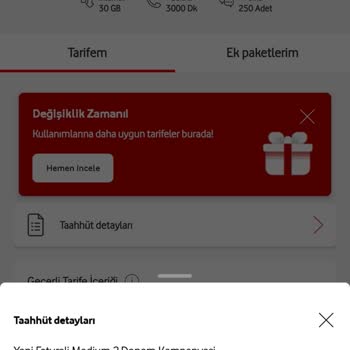 Vodafone Mobil Ödeme Tutarı