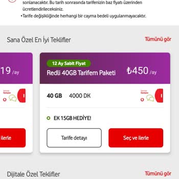 Vodafone Mobil Ödeme Tutarı