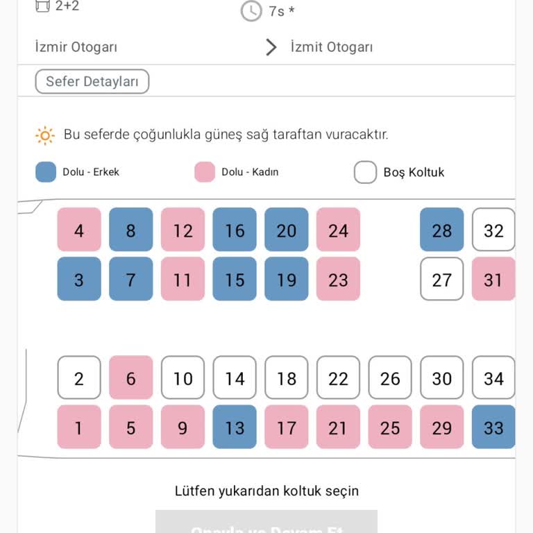 Obilet Kale Seyahat Koltuk Değişikliği Sorunu