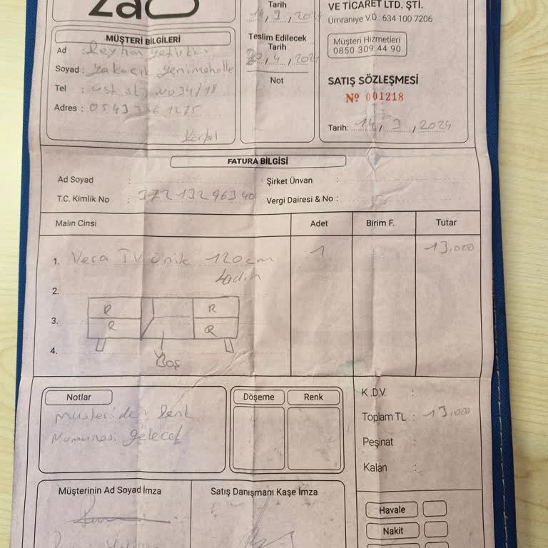Zao Mobilya Ürün Teslim Etmiyor!