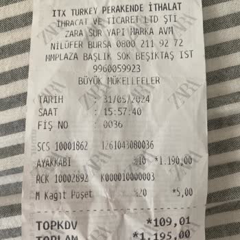 Zara İade Konusunda Yardımcı Olmuyor